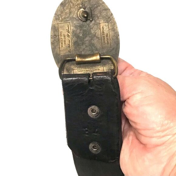 Vintage Tractor Implement Supply 60 year Limited Ed. brass buckle & leather belt - Picture 7 of 10